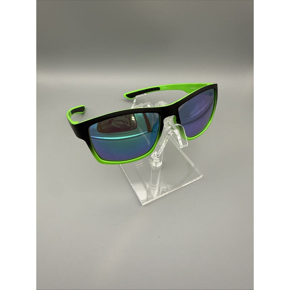 Vintage I-gogs 16Wave Sunglasses  Green/Black 90's Y2K Biker  Polarized EUC-HOT